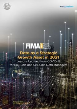 Data as a Strategic Growth Asset in 2021 - Lessons Learned from COVID-19 for Buy-Side and Sell-Side Data Managers - SWIFT