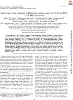 Cytomegalovirus Infection in Gambian Infants Leads to Profound CD8