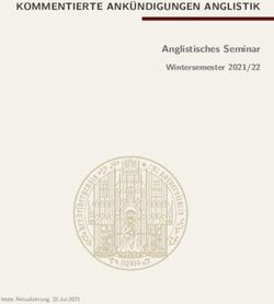 KOMMENTIERTE ANKÜNDIGUNGEN ANGLISTIK - Anglistisches Seminar Wintersemester 2021/22