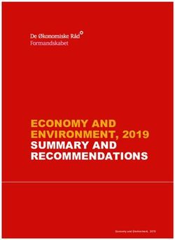 ECONOMY AND ENVIRONMENT, 2019 SUMMARY AND RECOMMENDATIONS