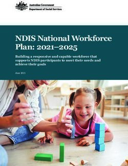 NDIS National Workforce Plan: 2021-2025 - Building a responsive and capable workforce that supports NDIS participants to meet their needs and ...