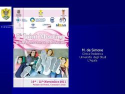 M. de Simone Clinica Pediatrica Università degli Studi L'Aquila