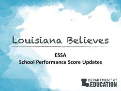 ESSA School Performance Score Updates - Louisiana Believes