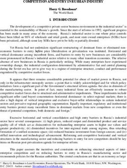 COMPETITION AND ENTRY IN RUSSIAN INDUSTRY