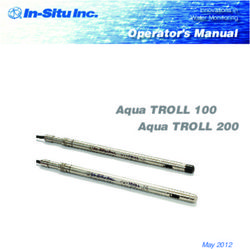 Operator's Manual Aqua TROLL 100