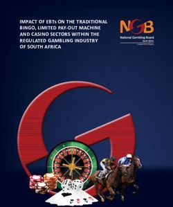 IMPACT OF EBTs ON THE TRADITIONAL BINGO, LIMITED PAY-OUT MACHINE AND CASINO SECTORS WITHIN THE REGULATED GAMBLING INDUSTRY OF SOUTH AFRICA