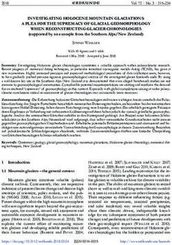 INVESTIGATING HOLOCENE MOUNTAIN GLACIATIONS: A PLEA FOR THE SUPREMACY OF GLACIAL GEOMORPHOLOGY WHEN RECONSTRUCTING GLACIER CHRONOLOGIES - erdkunde