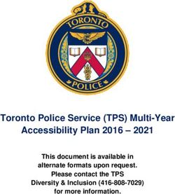 Toronto Police Service (TPS) Multi-Year Accessibility Plan 2016 2021 - This document is available in alternate formats upon request. Please ...
