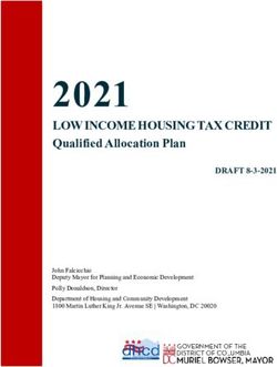 2021 LOW INCOME HOUSING TAX CREDIT - Qualified Allocation Plan