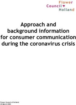 Approach and background information for consumer communication during the coronavirus crisis