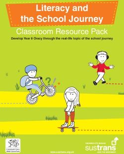 Literacy and the School Journey - Classroom Resource Pack Develop Year 8 Oracy through the real-life topic of the school journey - Sustrans