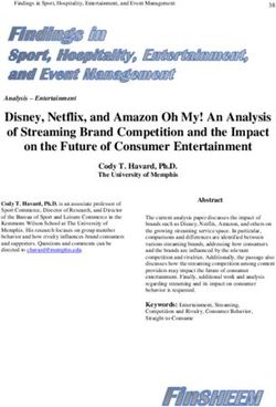 Disney, Netflix, and Amazon Oh My! An Analysis of Streaming Brand Competition and the Impact on the Future of Consumer Entertainment