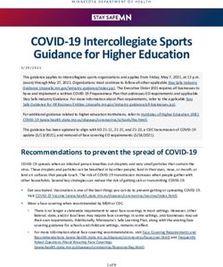 COVID-19 Intercollegiate Sports Guidance for Higher Education