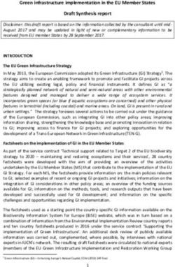 Green infrastructure implementation in the EU Member States Draft Synthesis report - CIRCABC