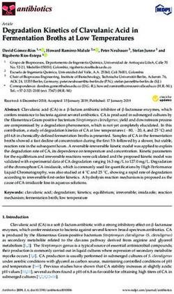 Degradation Kinetics of Clavulanic Acid in Fermentation Broths at Low Temperatures - MDPI