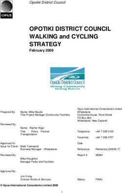 OPOTIKI DISTRICT COUNCIL - WALKING and CYCLING