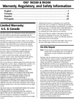 Warranty, Regulatory, and Safety Information - OKI Support