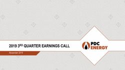 2019 3RD QUARTER EARNINGS CALL - November 2019 - PDC Energy