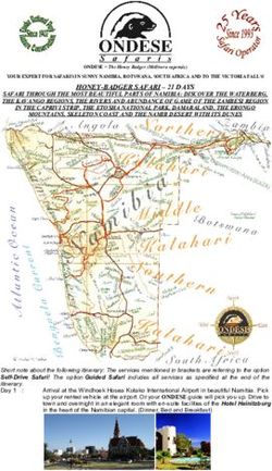 HONEY-BADGER SAFARI - 21 DAYS - Ondese Safaris