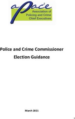 Police and Crime Commissioner Election Guidance - March 2021