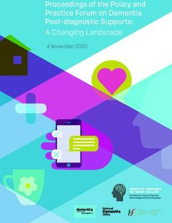 Proceedings of the Policy and Practice Forum on Dementia Post-diagnostic Supports: A Changing Landscape - 4 November 2020