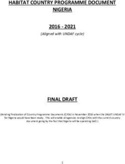 HABITAT COUNTRY PROGRAMME DOCUMENT NIGERIA 2021 ...