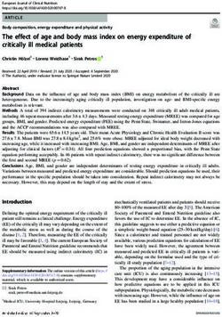The effect of age and body mass index on energy expenditure of critically ill medical patients - Nature