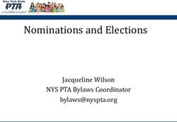 Nominations and Elections - Jacqueline Wilson NYS PTA Bylaws Coordinator