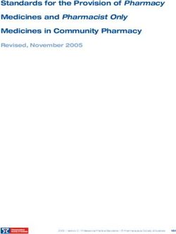 Standards for the Provision of Pharmacy Medicines and Pharmacist Only Medicines in Community Pharmacy - Revised, November 200