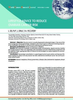 LIFESTYLE ADVICE TO REDUCE OVARIAN CANCER RISK