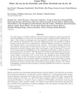 Game Plan: What AI can do for Football, and What Football can do for AI