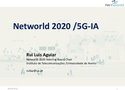 Networld 2020 /5G-IA Rui Luis Aguiar - Networld 2020 Steering Board Chair Instituto de Telecomunicações /Universidade de Aveiro