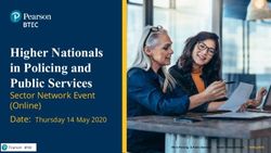 Higher Nationals in Policing and Public Services - Sector Network Event (Online) Date: Thursday 14 May 2020 - Cover ...