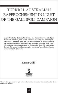 TURKISH-AUSTRALIAN RAPPROCHEMENT IN LIGHT OF THE GALLIPOLI CAMPAIGN