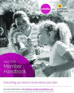 Member Handbook Your 2019 Everything you need to know about your plan 2019 - Ambetter from Sunflower Health ...