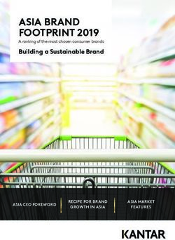 ASIA BRAND FOOTPRINT 2019 - Building a Sustainable Brand A ranking of the most chosen consumer brands - Kantar