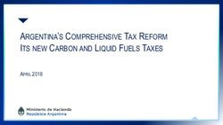 ARGENTINA'S COMPREHENSIVE TAX REFORM ITS NEW CARBON AND LIQUID FUELS TAXES - APRIL 2018