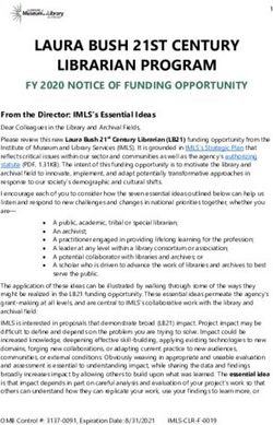 LAURA BUSH 21ST CENTURY LIBRARIAN PROGRAM