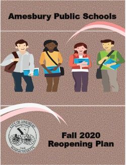 Amesbury Public Schools - Fall 2020 Reopening Plan