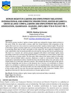 HUMAN RIGHTS IN LABOUR AND EMPLOYMENT RELATIONS: INTERNATIONAL AND DOMESTIC PERSPECTIVES, EDITED BY JAMES A. GROSS & LANCE COMPA, LABOUR AND ...