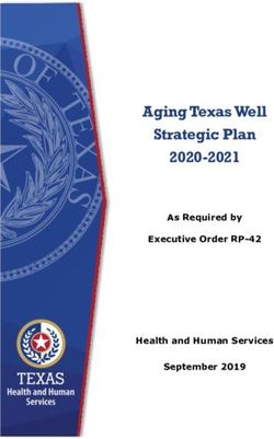 Aging Texas Well Strategic Plan 2020-2021 - As Required by Executive Order RP-42 Health and Human Services September 2019 - Health and ...