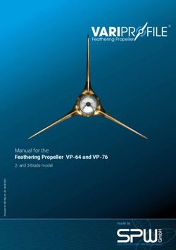 Manual for the Feathering Propeller VP-64 and VP-76 - 2- and 3-blade model - Feathering Propeller - SPW GmbH