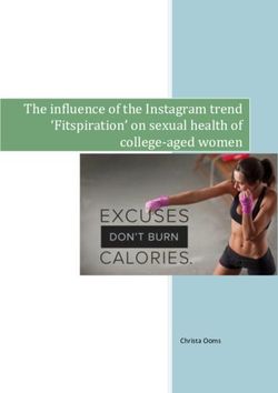 The influence of the Instagram trend 'Fitspiration' on sexual health of college-aged women - Christa Ooms