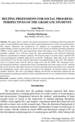 HELPING PROFESSIONS FOR SOCIAL PROGRESS: PERSPECTIVES OF THE GRADUATE STUDENTS