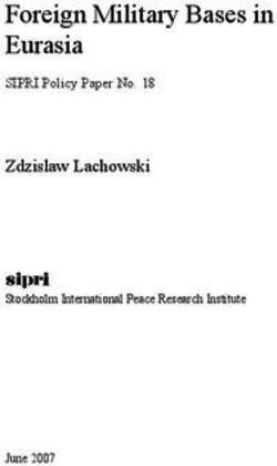 Foreign Military Bases in Eurasia - SIPRI Policy Paper No. 18 Zdzislaw Lachowski