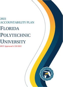 FLORIDA POLYTECHNIC UNIVERSITY - 2021 ACCOUNTABILITY PLAN BOT Approved 4/20/2021