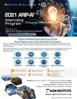 2021 ARIP-AI Internship Program - ARTIFICIAL INTELLIGENCE - AGM Institute