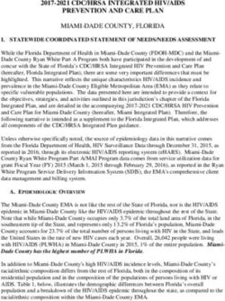 2017-2021 CDC/HRSA INTEGRATED HIV/AIDS PREVENTION AND CARE PLAN - Test Miami