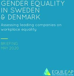 GENDER EQUALITY IN SWEDEN & DENMARK - Assessing leading companies on workplace equality - Equileap