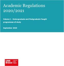 Academic Regulations 2020/2021 - Volume 1 - Undergraduate and Postgraduate Taught programmes of study September 2020 - UWE Bristol